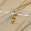 18k Gold Plated Plain Gold Figure Face Body Pendant Necklace Women Gift Tarnish Free Gold Stainless Steel Necklace