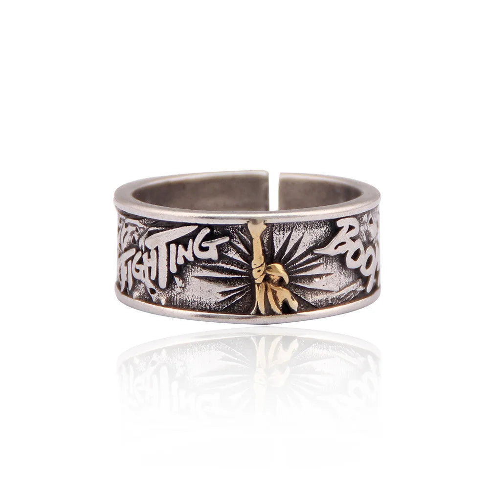Fashion Vintage Anime Adjustable Ring Victory Light Cosplay Straw Hat Ring