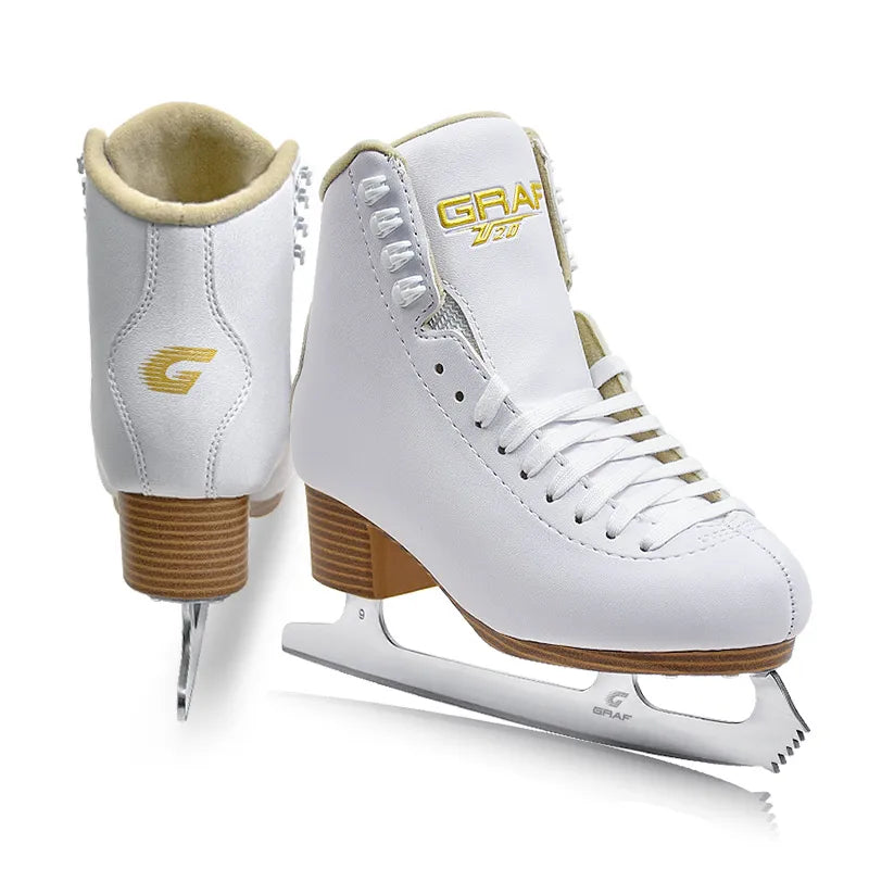 High-Strength High-Hardness Inline Figure Ice Skate Softskate White Figure Blade Shoes for Girls Winter Season on Sale ISA Only