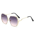 2024 New Design Gradient Sunglasses Luxury Metal Frame Sunglasses Gradient Color Polygonal Sunglasses Wholesale MegaBDM
