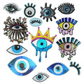 Iron on Various Kinds of Sequin Thread Embroidery Eye Patch for T-shirt Hoodies