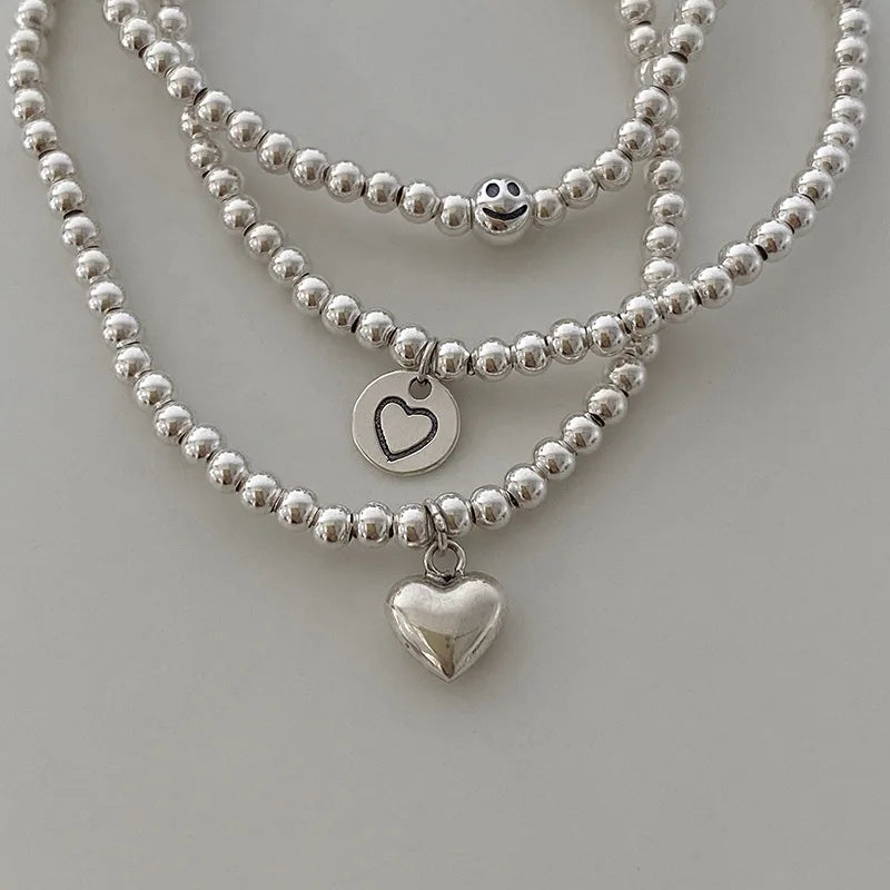 2022 Hot 925 Sterling Silver Bracelet Girls Chunky Tennis Charm Bracelet for Girls