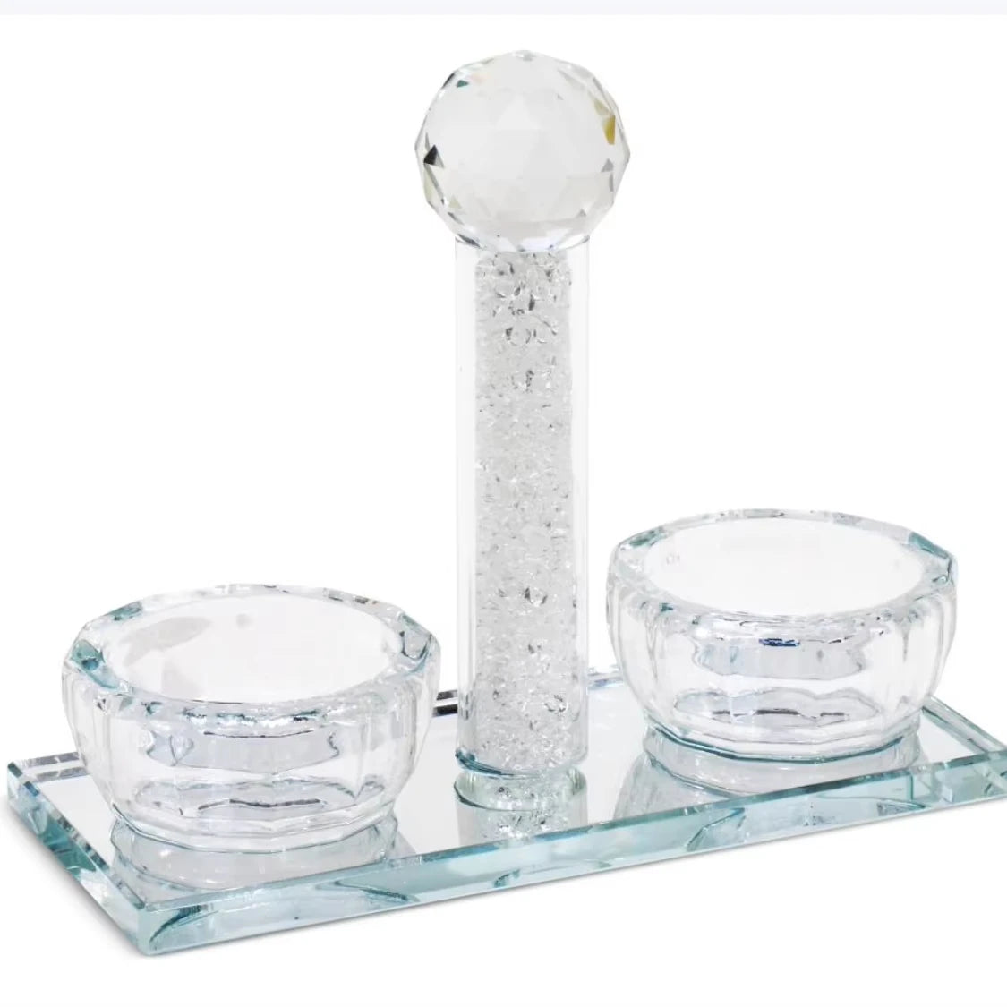 Herb & Spice Tools Elegant Crystal Salt Holder Candle Sticks