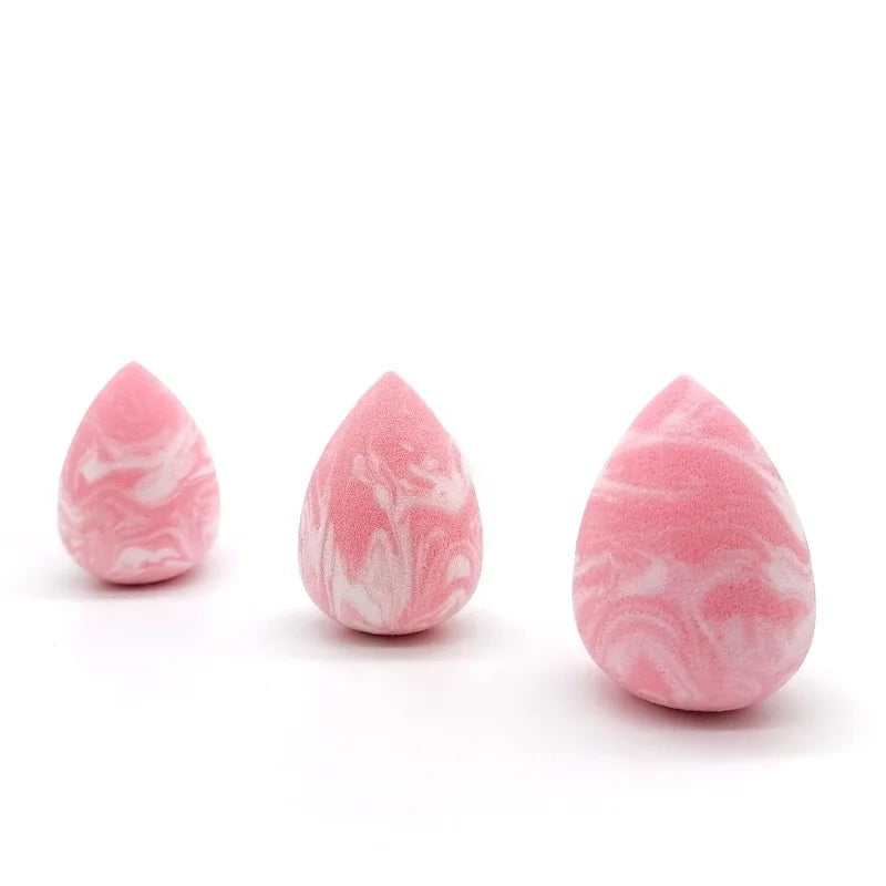 Light Pink Marble Beauty Sponge Blender Super Soft Gourd Shaped Customized Beauty Tool MegaBDM