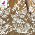2021 Gorgeous White Bridal Tulle Lace With Sequins French Net Fabric Wedding Dress HY1365-2