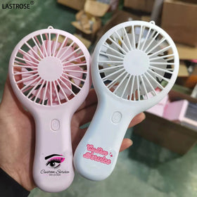 Portable USB Rechargeable Mini Fan Eyelash Fan Make Your Own Logo Handheld Fan for Eyelash Extension
