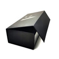 Custom Luxury Black Paper Packing Folding Shoe Box Packaging With Magnetic Flap Closure Magnetic Cardboard Box