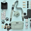 Multi Pocket Custom Shoulder Strap Crossbody Travel Design Fanny Pack Snack Corduroy Pet Dog Walking Bag with Small Treat Pouch