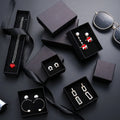 Jewelry Packaging Gift Boxes Earrings Bracelets Bangles Necklace Rings Jewel Black Matte Kraft Paper Box