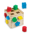 Shape Sorting Cube - Classic Wooden Toy With 12 Shapes - Kids Shape Sorter Toys for Toddlers