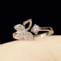 925 Sterling Silver Rings for Women Butterfly Zircon Open Ring Hypoallergenic Sterling Silver Jewelry Gifts for Girls