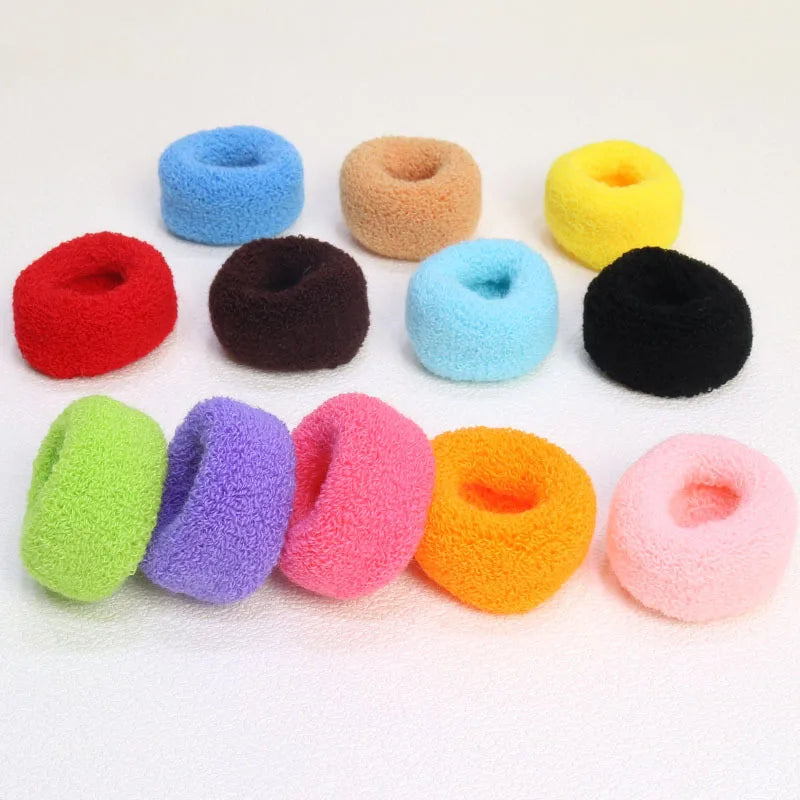 Genya Large Thick Hair Bands Seamless Cotton Hair Ties Scrunchies Headband for Thick Heavy and Curly Hair