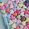 Acrylic Beads Wholesale Heart Shaped UV Plated 18mm