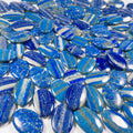 Hongzhuo Lapis Lazuli Stone for Anxiety Natural Oval Palm Pocket Stones Gemstone Meditation Reiki Balancing for Stressed