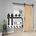RHETECH Carbon Steel Sliding Door Barn Track Hardware Outdoor Home Warehouse Wood Rail System Easy Screw Installation for Hotels