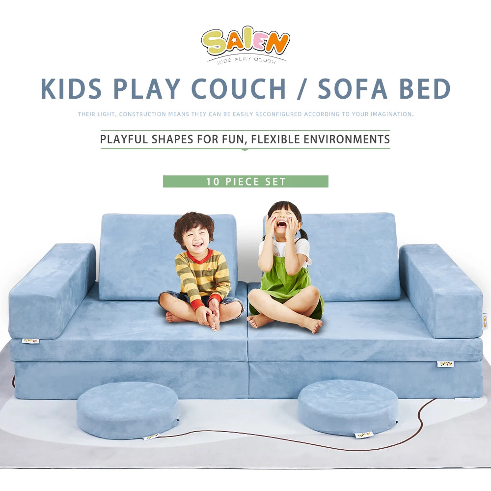 2022 Hot Selling New Foam Couch Kids Play Living Room Children Play Sofa Modular Sofa for Kids