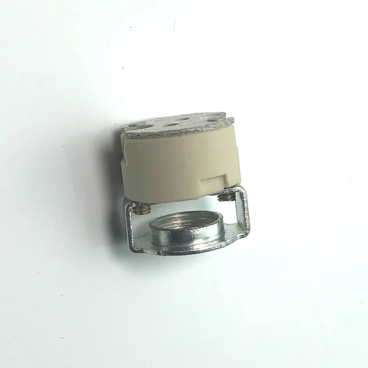 DIY Beige CE Certified MR16 Ceramic G4 Lamp Sockets with M10 Bracket No Wire 1-Year Warranty for Home Decor