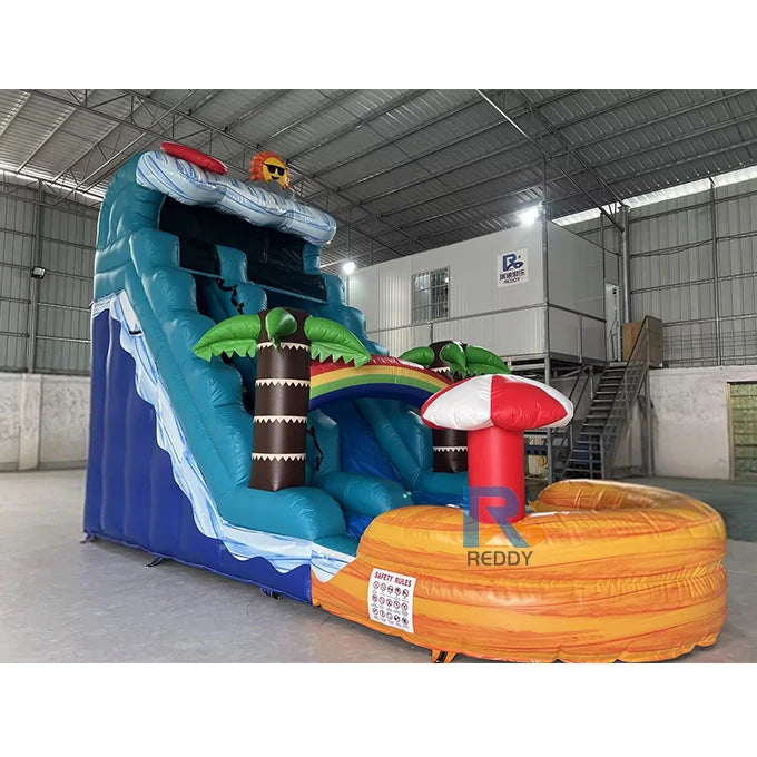Factory Price Party Rental Equipment Inflatable Candy Bouncy Slide Party Jumping Water Slide for Sale