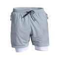 Quick Dry Breathable Double Layer Fitness Running Shorts for Men Workout Sportswear Gym Shorts