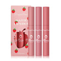 3 Pcs Sweet Liquid Lipstick Set Matte Velvet Lip Glaze Waterproof Long Lasting Non-marking Natural Lip Tint Cosmetic Kit HH