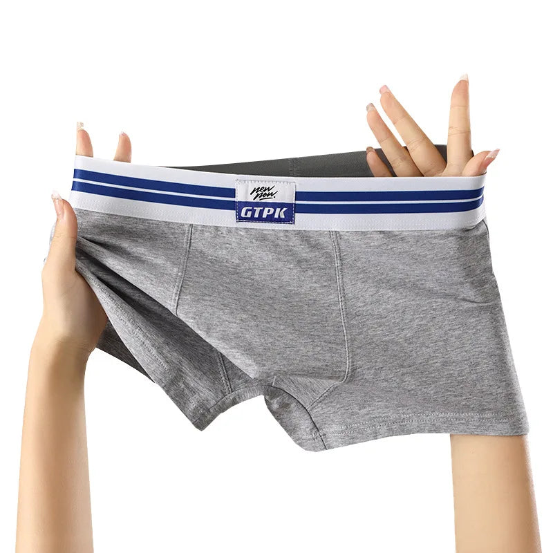 Fashion Sport Custom Size Cotton Soft Adults Men Underwear Soft Breathable Big Pouch Comfortable Briefs Boxers Briefs for Boy