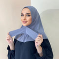 Newest Malaysia Plain Elastic Pullover Muslim Caps Women Fashion Instant Under Scarf Inner Hat Cap Islamic Hijabs Bonnets