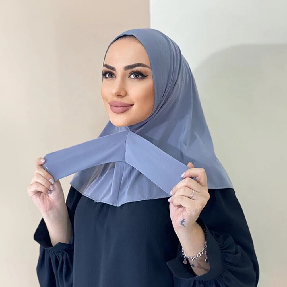 Newest Malaysia Plain Elastic Pullover Muslim Caps Women Fashion Instant Under Scarf Inner Hat Cap Islamic Hijabs Bonnets