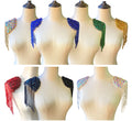 WDPE-053 Gold Handmade Beads Flower Tassels Board Crystal Decorative Shoulder  Patches Applique for Rhinestone Dress