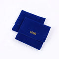 CSMD Custom Small Pouches Custom Envelope Jewellery Pouch Suede Velvet Packaging Bag Square Navy Blue Envelope Perfume Pouch
