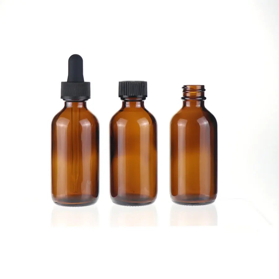 Factory Wholesale Price Boston Round Glass Dropper Bottles with Screen Printing for Essential Oil 10ml 15ml 30ml 50ml 100ml