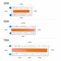 50W COB LED Module with Driverless DOB Chip Full Spectrum 4060 AC 110V 220V 80-120cm LED Grow Light