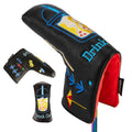 OEM Factory Custom Waterproof PU Leather Durable Easy-to-wash Embroidery Funny Patterns Unisex Golf Putter Headcover