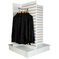Displays D-104 4-Way Pinwheel Wooden Slatwall Gondola Fixture for Retail Shop Displays