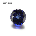 Starsgem Lab Created Blue Sapphire Round Shape Luxury Royal Blue Sapphire Wholesale Lab Created Blue Sapphire