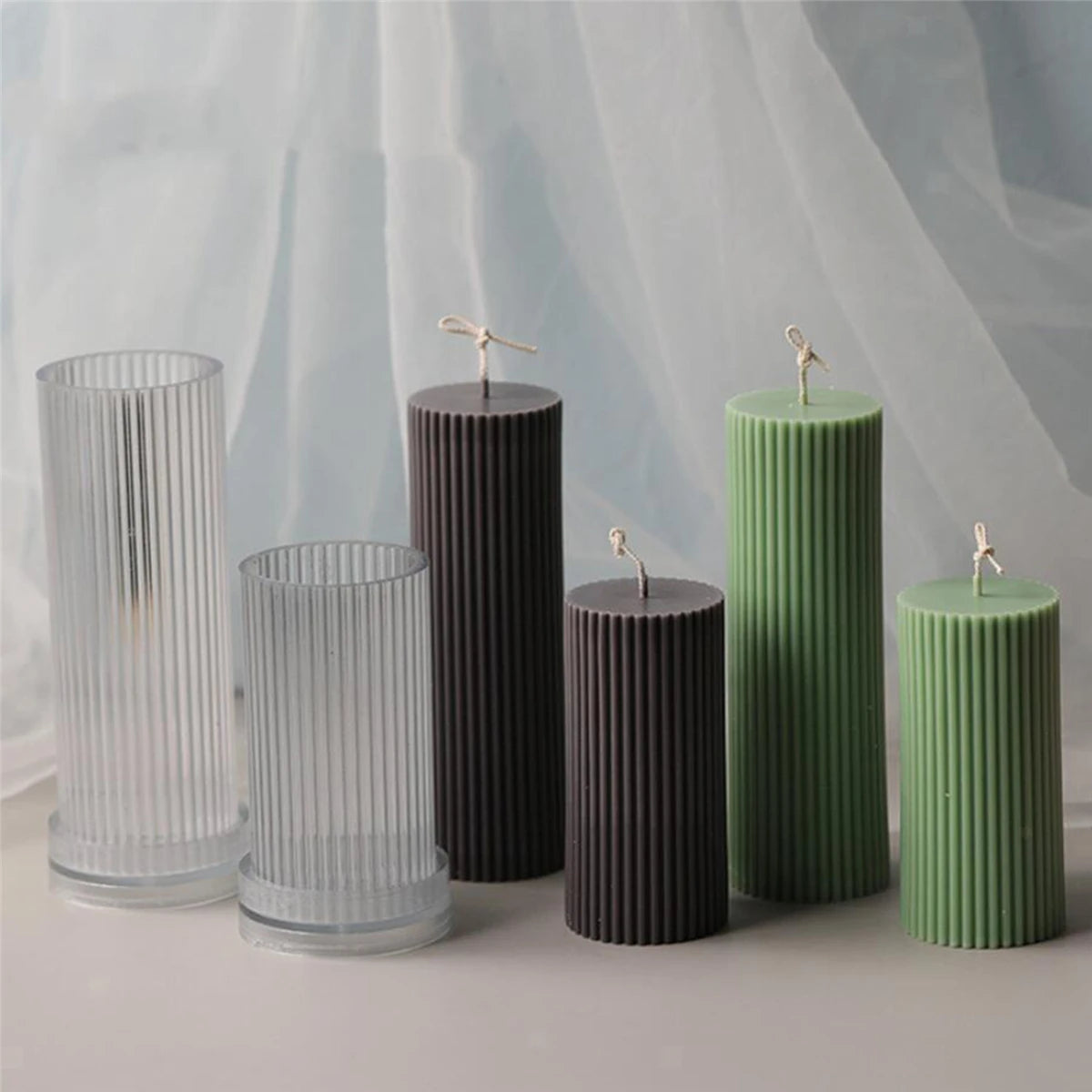 Handmade Candle Mold Silicone Candle Making DIY Gypsum Plaster Mould Making Clay Crafts