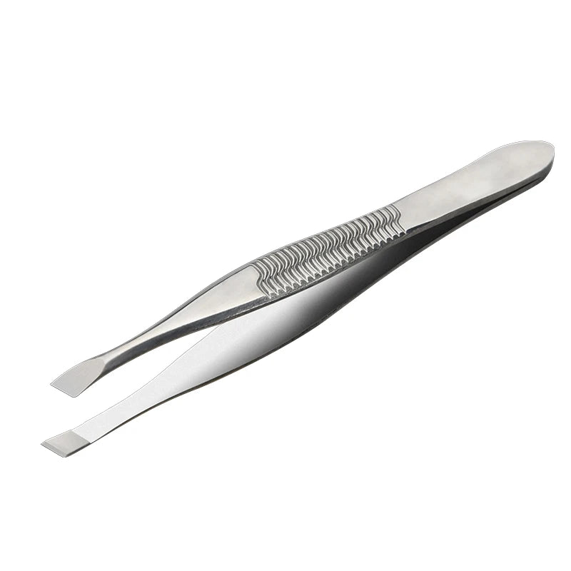 Hot Sale Beauty Tool Stainless Steel Eyelash Forceps Eyebrow Tweezers Face Hair Removal Tools