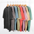 Custom Embroidered Men's Jersey T-shirts Cotton Acid Wash T-shirt Oversize Puff Printing Heavy Relaxed Vintage t Shirt for Men