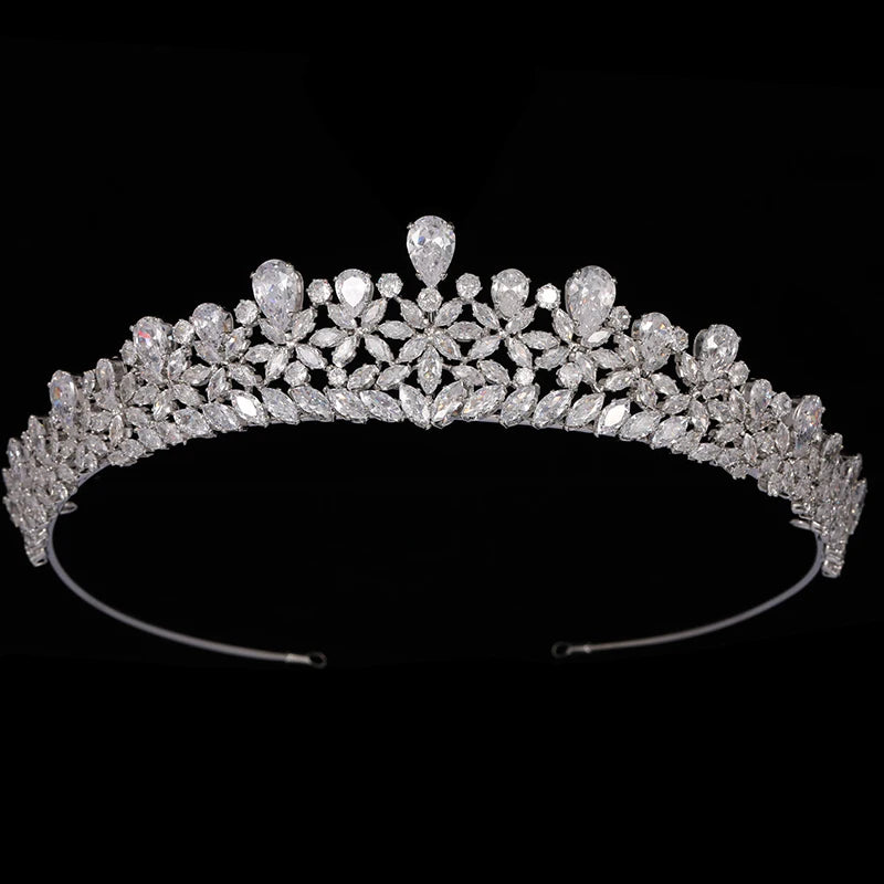 Echsio Delicate Hair Jewelry Bridal Wedding Tiara Classic Fashion Jewelry Bridal Accessory Wedding Women Quinceanera Crown 6981