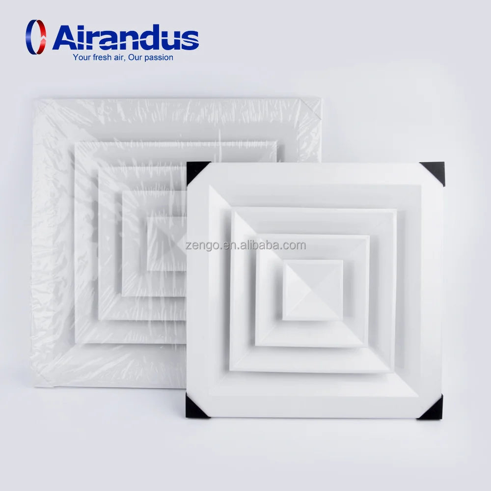 ZENGO CD-SB Square Ceiling Diffuser Ceiling Ventilation Shutter Grille Hot and Cold air Diffuser Diamond Mesh Ceiling Event