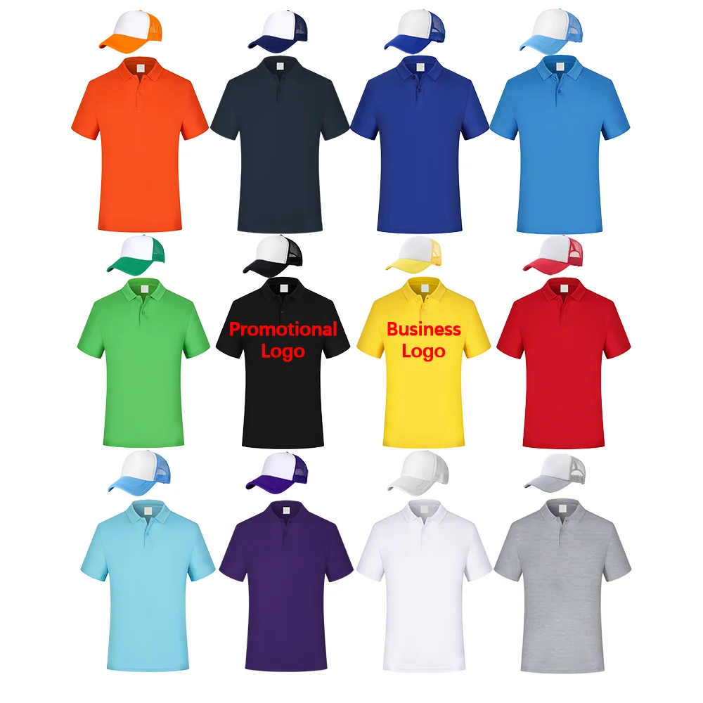 Corporate Promotional Gift Set Custom Dad Hats and Polo Shirts with Business logo Business Advertising Gift Promotional