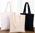 Large Organic Cotton Canvas Shopping Tote Ropehandle Printed Logo Gift for Beach Use Blank Sublimation Handle