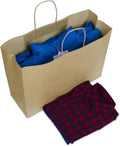 Customized Brown Paper Big Shopping Bags 100% Recyclable Large Paper Gift Bags Clothing Store Kraft Paper Bag with Handles