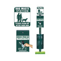 Heavy Duty Aluminum Pet Waste Station with Wall Mount Bracket & Rust-Resistant Outdoor Dog Poop Dispenser for Park