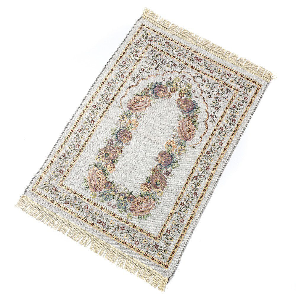 OEM Woven Chenille Yarn Washable Foldable Travel Islamic Prayer Blanket Polyester Muslim Dropshipping/Spot Wholesale