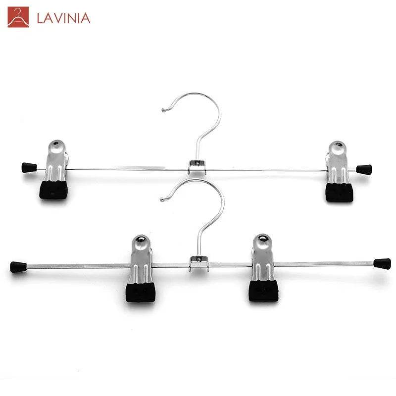 Lavinia Hot Selling Cheap Home Hotel Metal Space Saving Laundry Skirt Pant Hangers with Clip