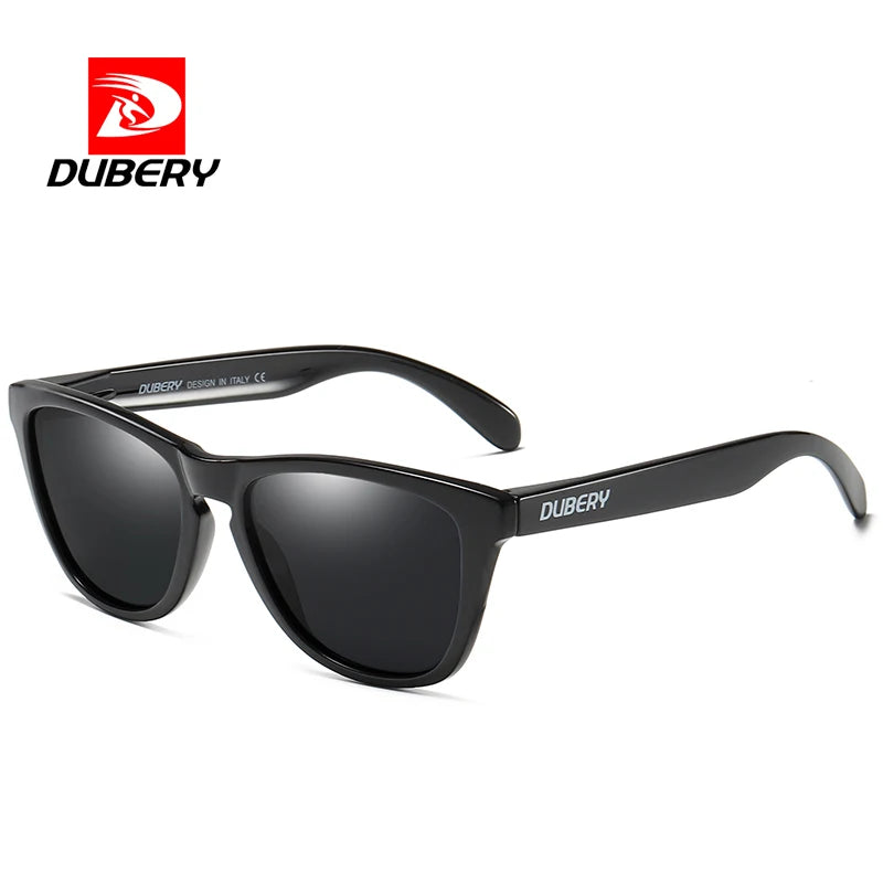 DUBERY Hot New Interchangeable Men UV 400 Polarized Square PC Sunglasses 2026 Yellow Red Blue Low MOQ Ready to Ship