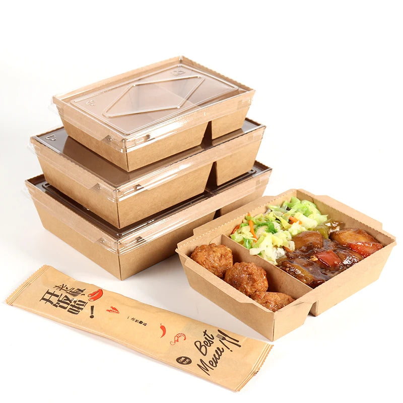 Salad Bowl Paper Disposable Soup Paper Takeout Salad Bowl with Lid
