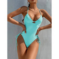 White Bandage Racing Women One Piece Swimsuit Women's Swimming Bathing Suit Beach Bather