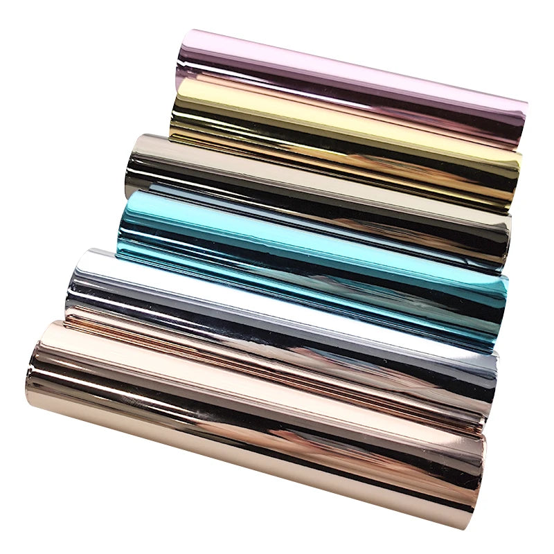 Wholesale Colorful High Gloss Reflective Mirror Pvc Film Calendared Metalized Pvc Film for Bags Shoes Decorative