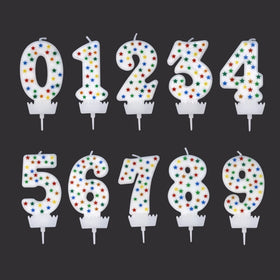 Color Paraffin Creative 0 to 9 Number Tridimensional Cake Birthday Candles Digital Candles